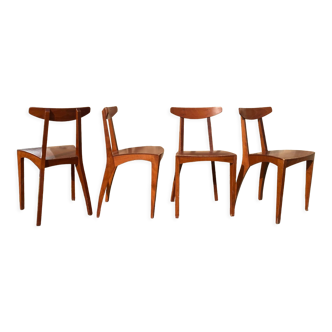 4 chaises vintage scandinaves