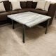 Vintage marble coffee table with chrome