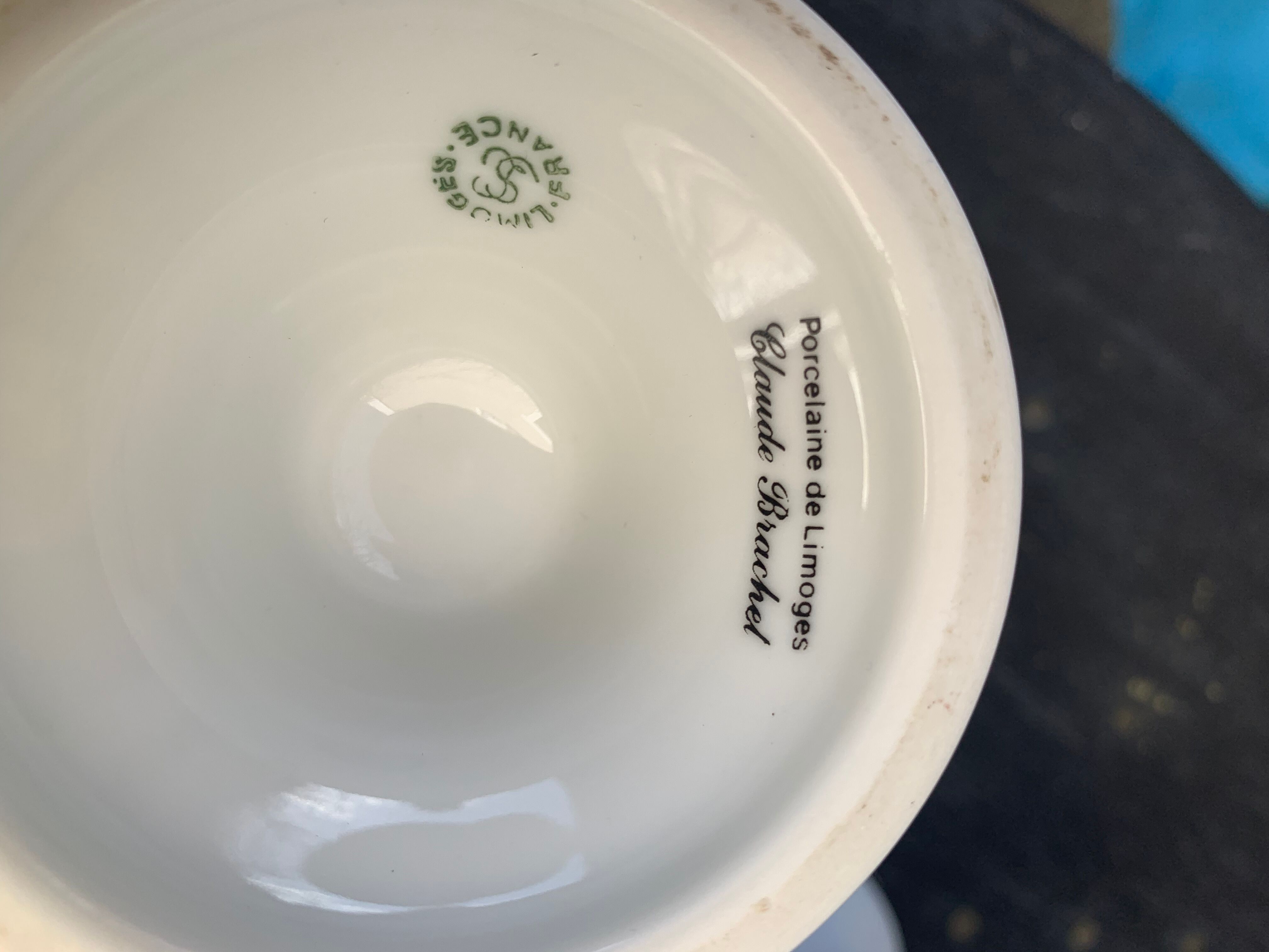 5 mazagrans porcelain vintage rosehip pattern