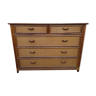 Vintage bamboo and raffia chest of drawers