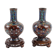 Pair of cloisonné bronze vases, china, xixth century