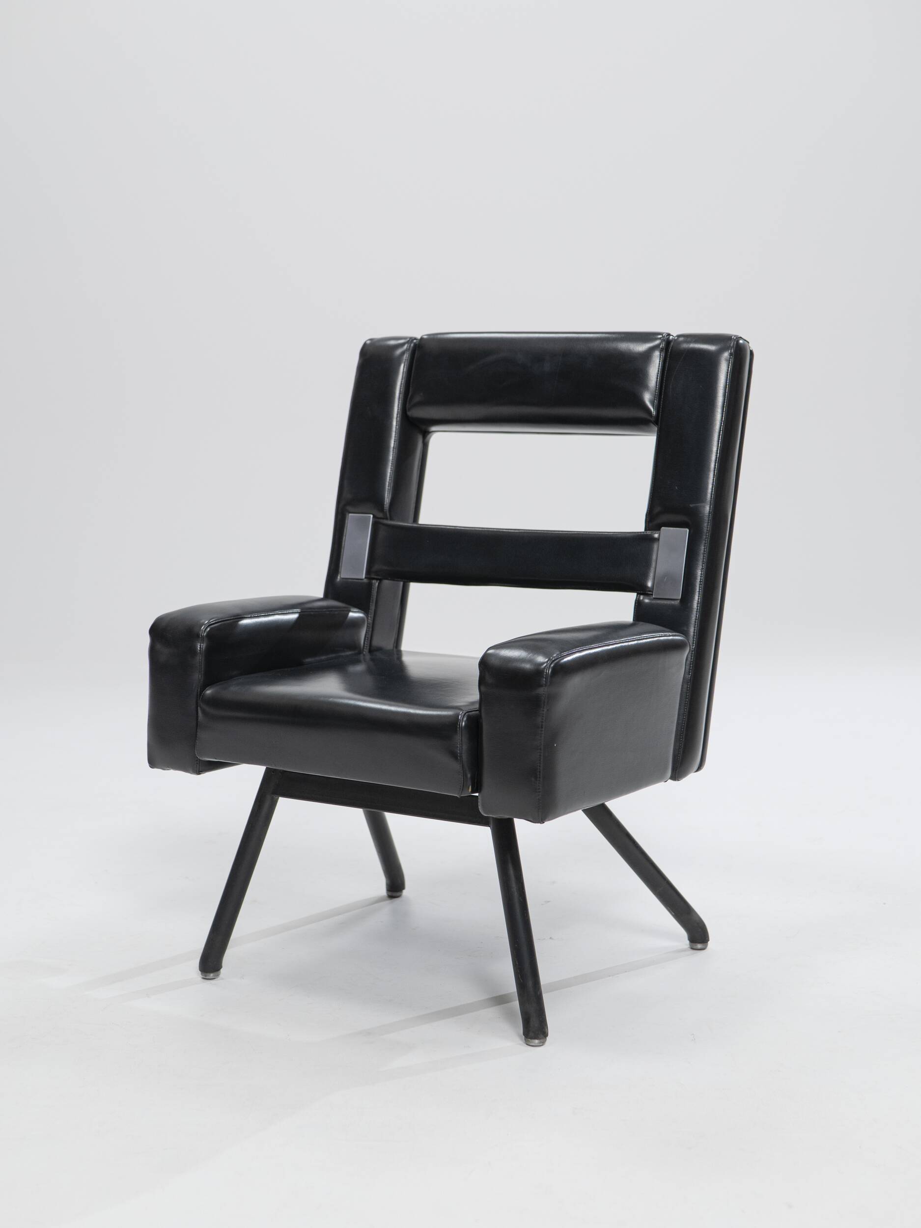 Leatherette Armchair Prototype, Italy, 1980s