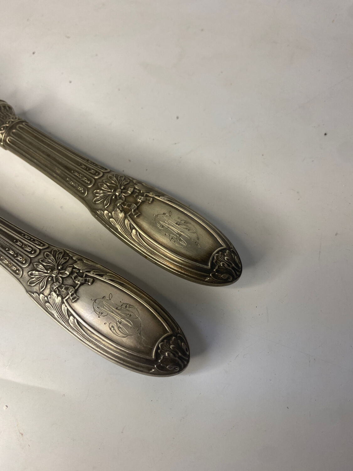 Paire de couvert argent fourré