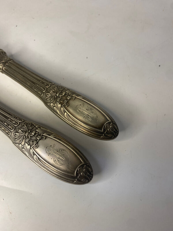 Paire de couvert argent fourré