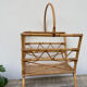 Vinyl holder in rattan and bamboo