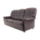 1970s Three-Seat Leather Sofa/ Bed, Czechoslovakia