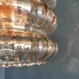 Pendant light 60s golden amber glass