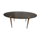 Oval coffee table in black opaline