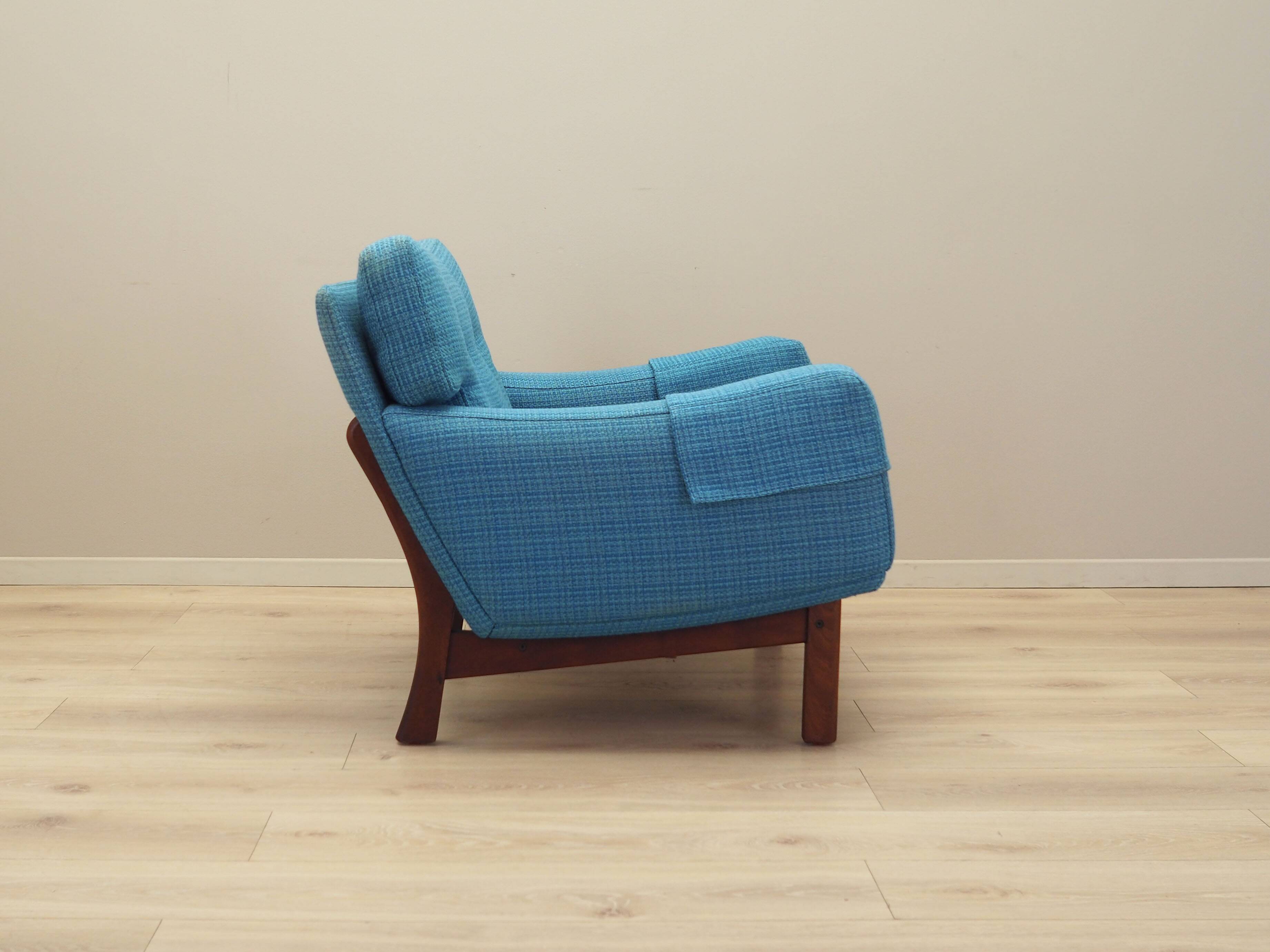 Blue armchair, Danish design, 1960s, production: Denmark