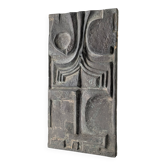 Brutalist Fiberglass Relief Wall Plaque, 1960s