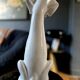 Enameled porcelain dog