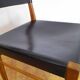 Set of 4 oak and leather chairs