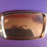Rectangular art deco silver metal tray