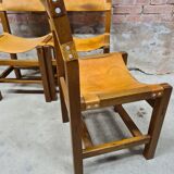 Set of 4 Maison Regain leather chairs