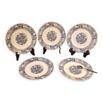 5 Rivanel dessert plates