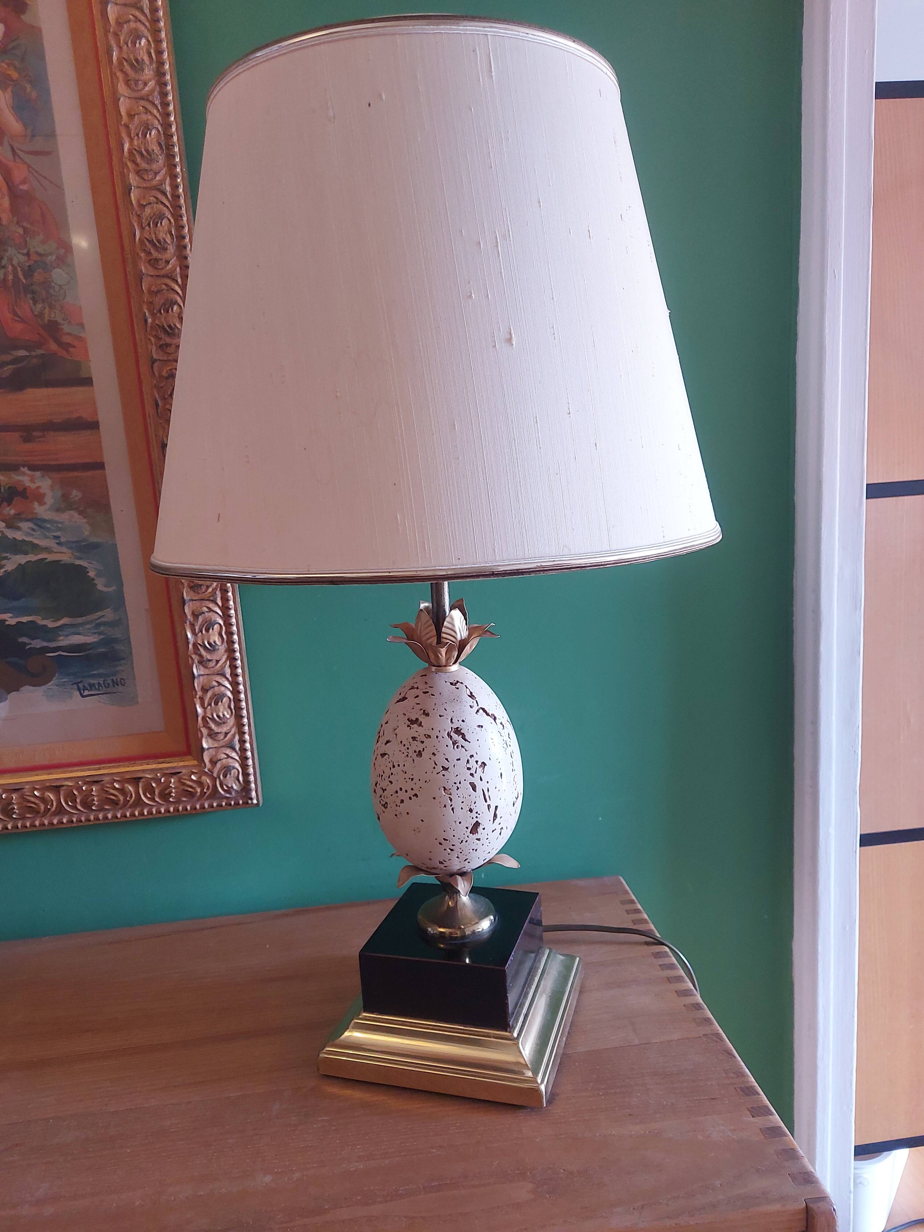 Ostrich egg lamp, Oxford model, Maison Barbier, 70'S