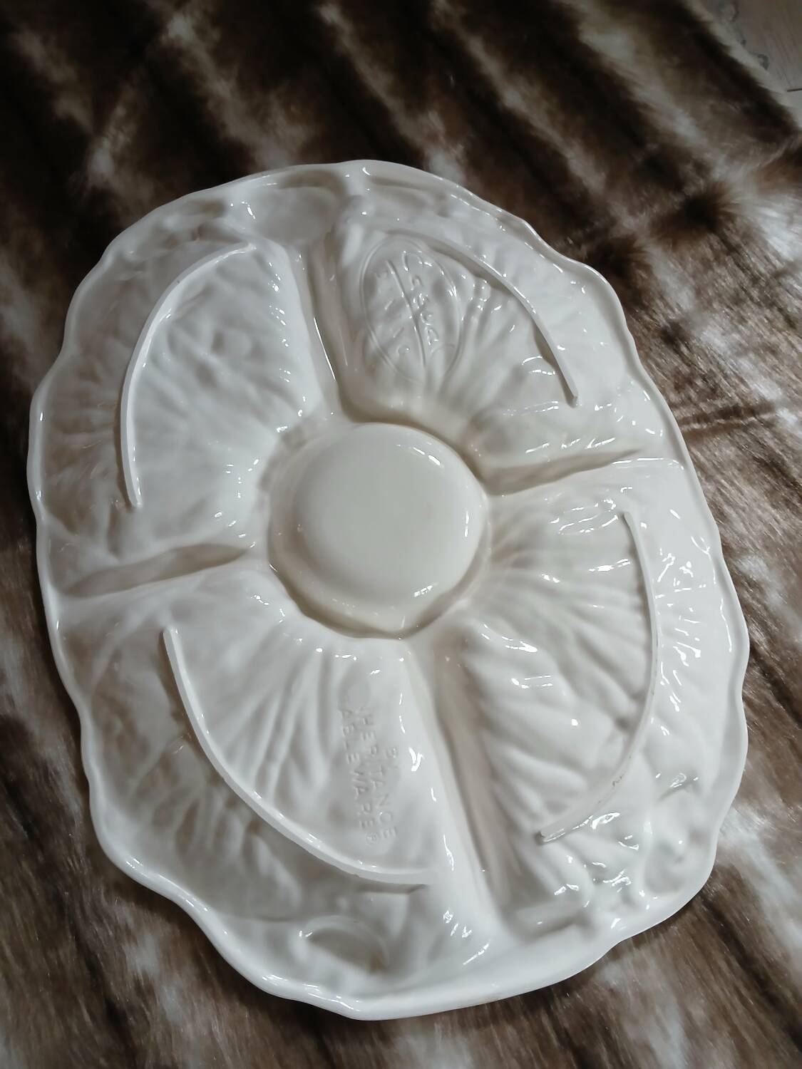 Large antique earthenware dish