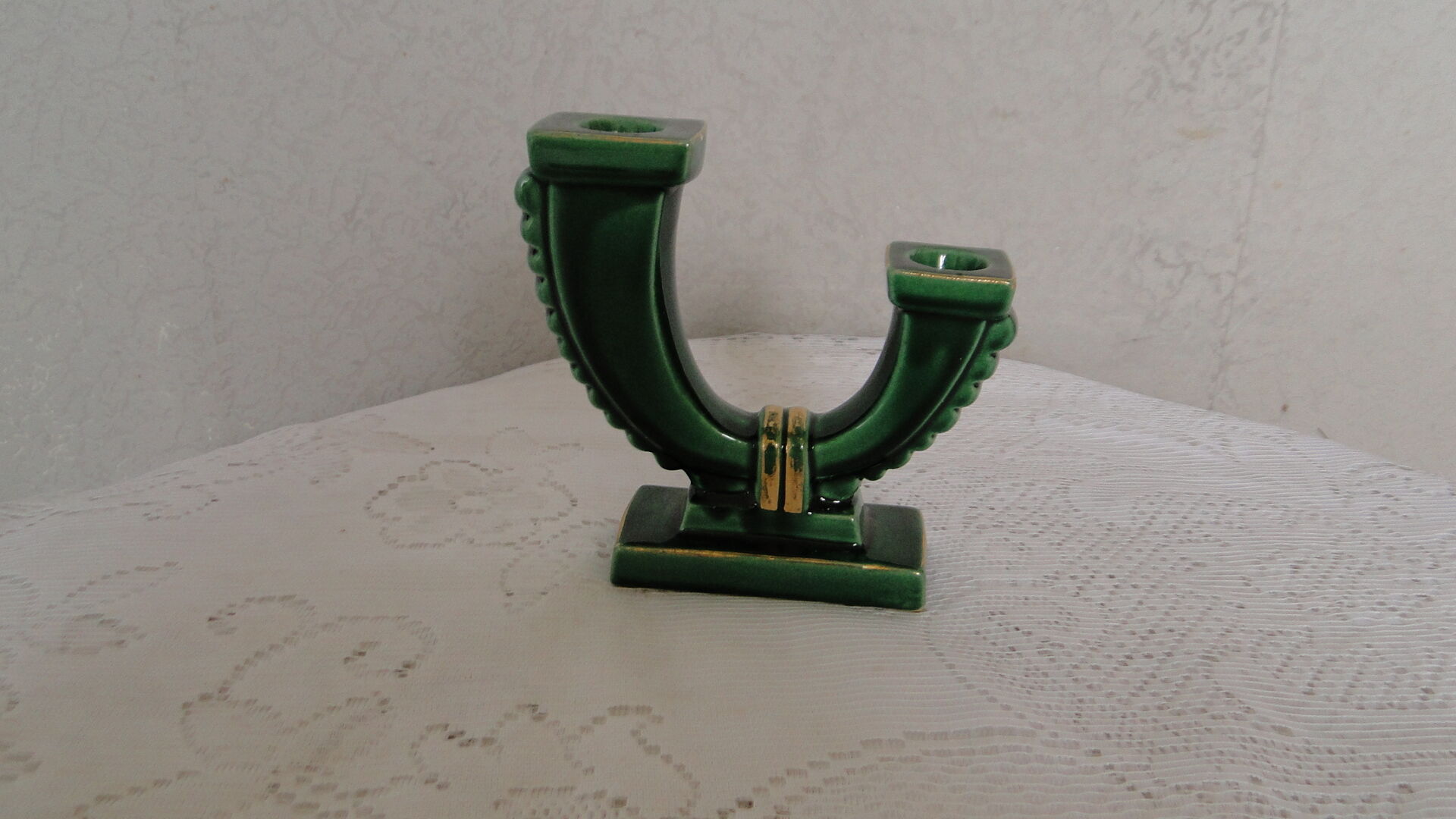 2-spoke art deco candle holder