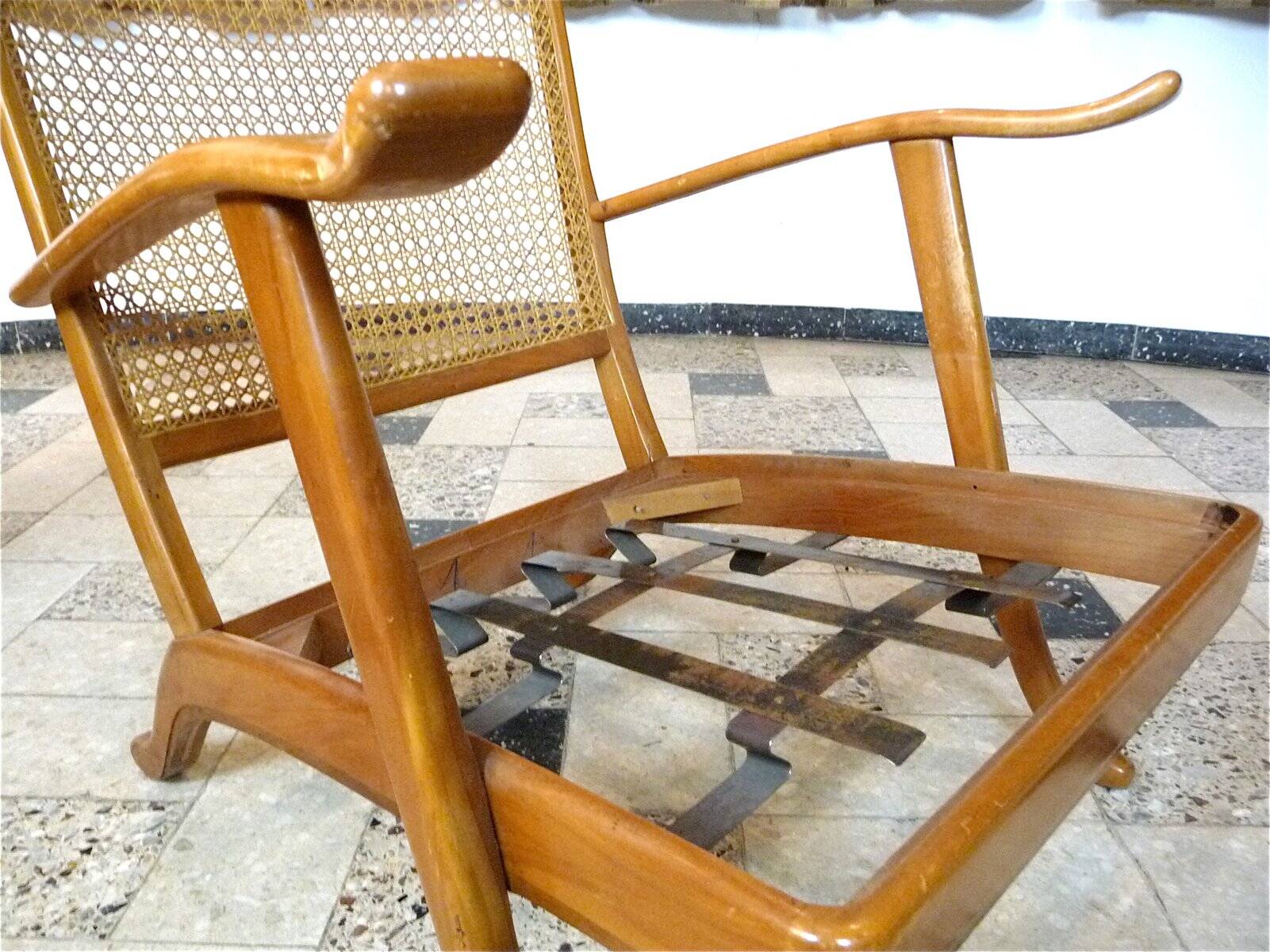 Ensemble de 2 fauteuils des années 50 de style mid-century de Wilhelm Knoll, Allemagne.
