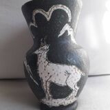 Vintage vase with alpine decor by Italy