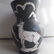 Vase vintage au décor alpin signé Italy