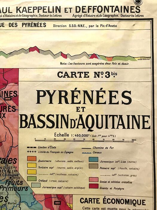 Map ancient Pyrenées Aquitan basin