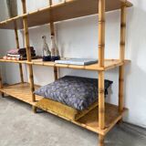 Large rattan shelf 1960