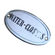 "water closets" bulging enamel plate. old door plate. around 1910/1920