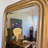 Vintage Louis Philippe mirror with antique gold beveled glass