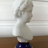 Ancient statuette bust in biscuit
