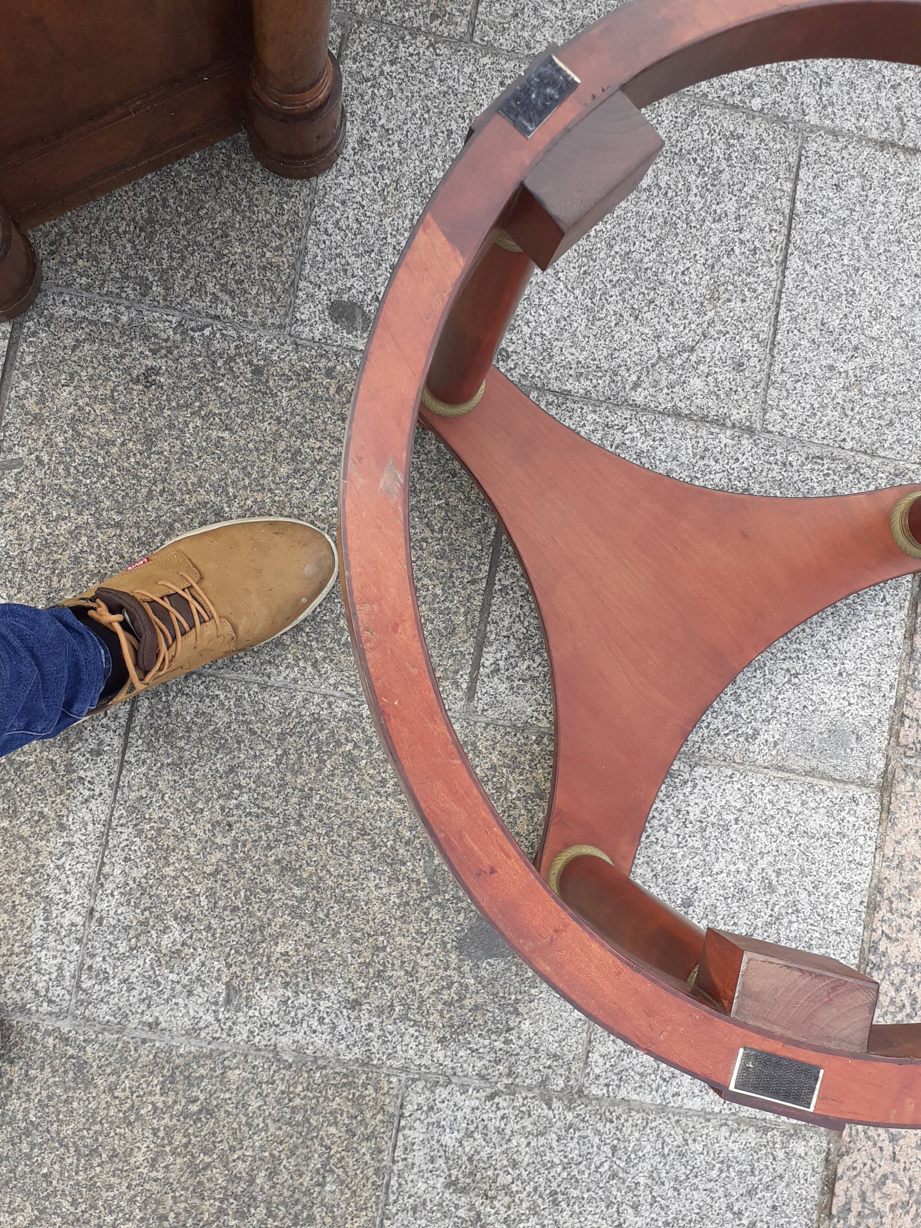 Ancient Gueridon with marble top side table empire style