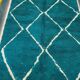 Majorelle blue Moroccan Berber rug with diamonds – 157 × 244 cm