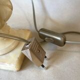 Carved alabaster lamp
