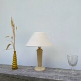 Beige alabaster art deco lamp