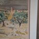 Large lithograph signed by Yves Brayer. Provençal landscape.