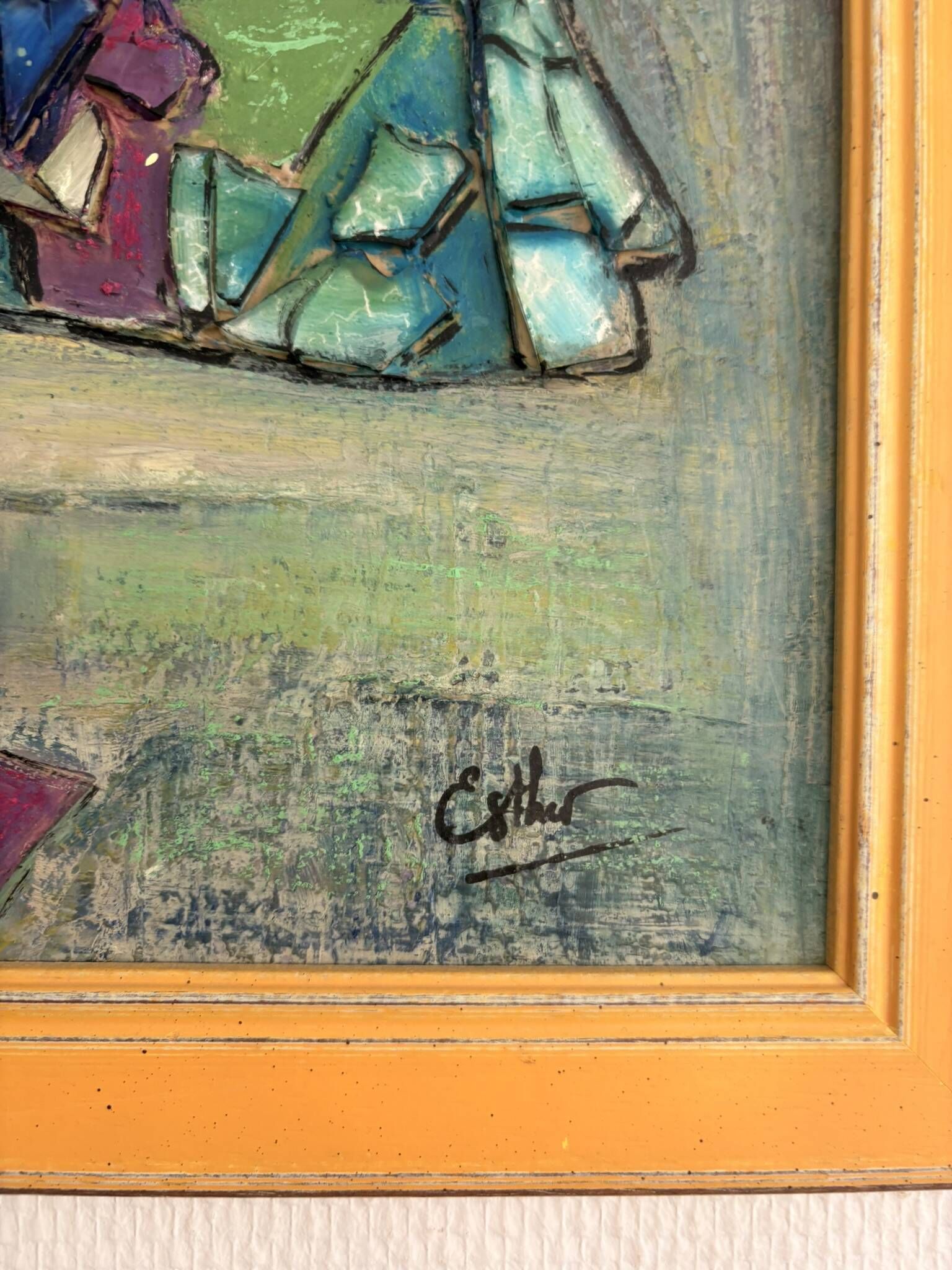 Tableau Composition Abstraite Inclusion Vitrail Vitraux géométrique Moderne