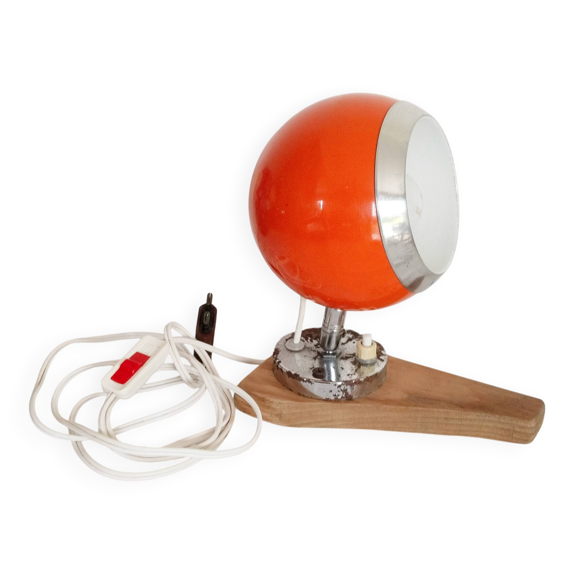 "Eye Ball" ball lamp, orange, 1960s