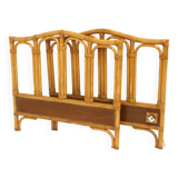 Teak and rattan headboard and footboard, 92 x 64cm, Sweden, 1960