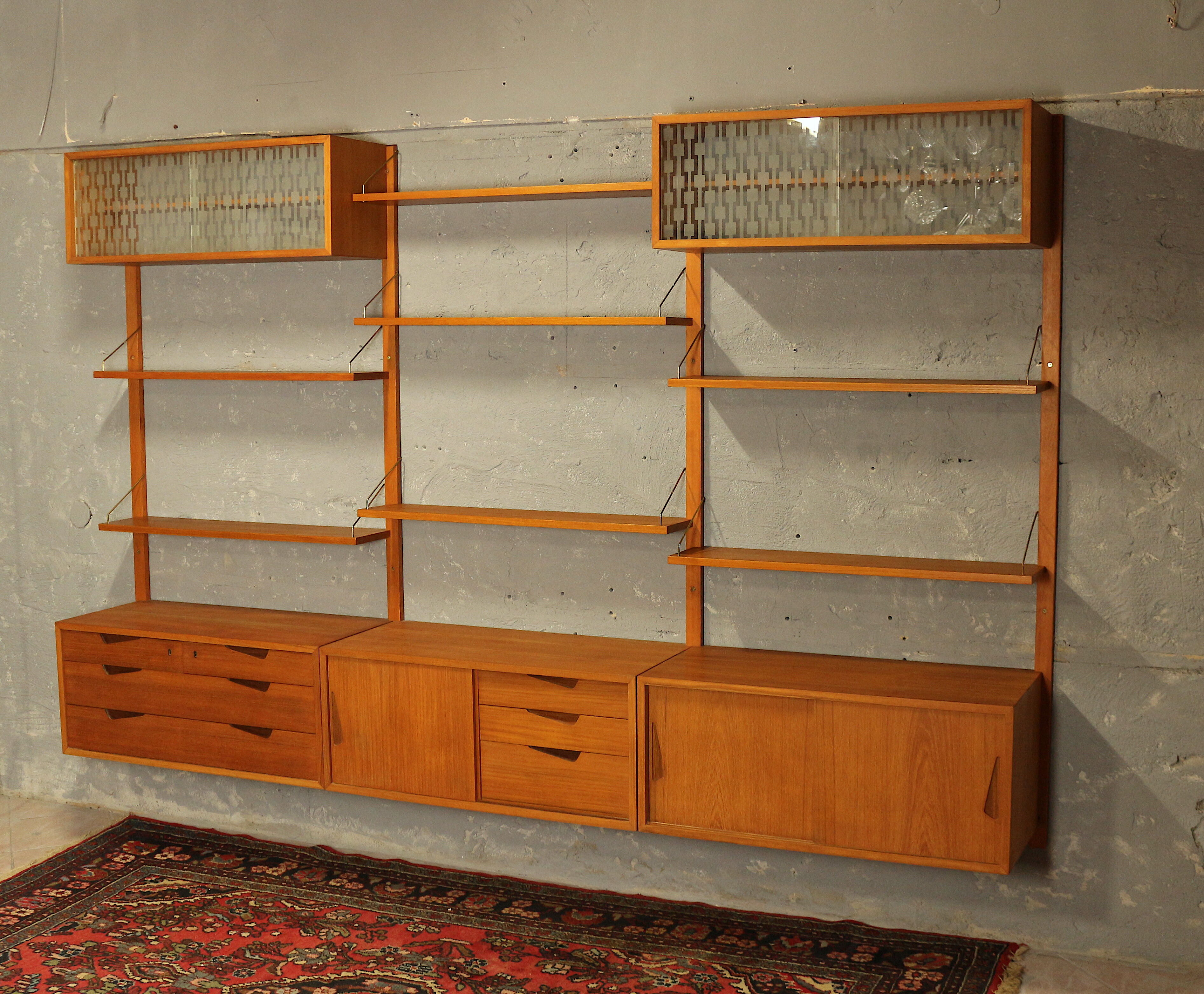Mid Century Wall Unit by Rival Brødrene Jåtog Mobelfabrik, Norway 1960's