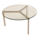 Glass and nickel-plated steel coffee table - 1950s/60s