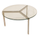 Glass and nickel-plated steel coffee table - 1950s/60s
