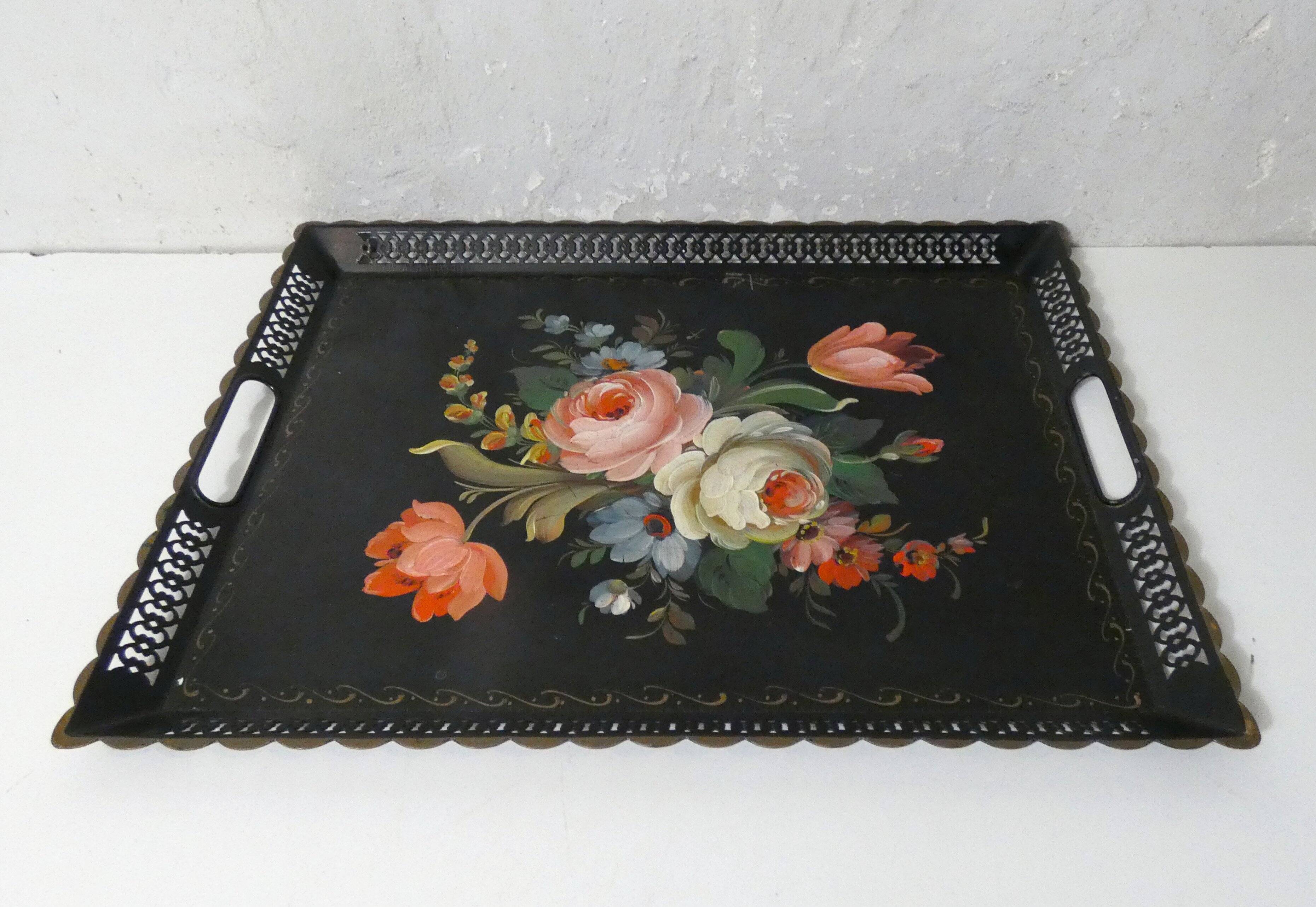 vintage USSR metal tray