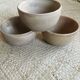 Series of 3 sandstone bowls