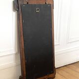 Vintage brutalist mirror in solid wood 28x52cm