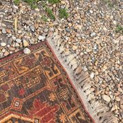 Vintage Hand-Knotted Wool Tribal Turkmen Chic Bohemian Star Rug