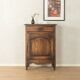 Antique chest of drawers with curved silhouette and patina