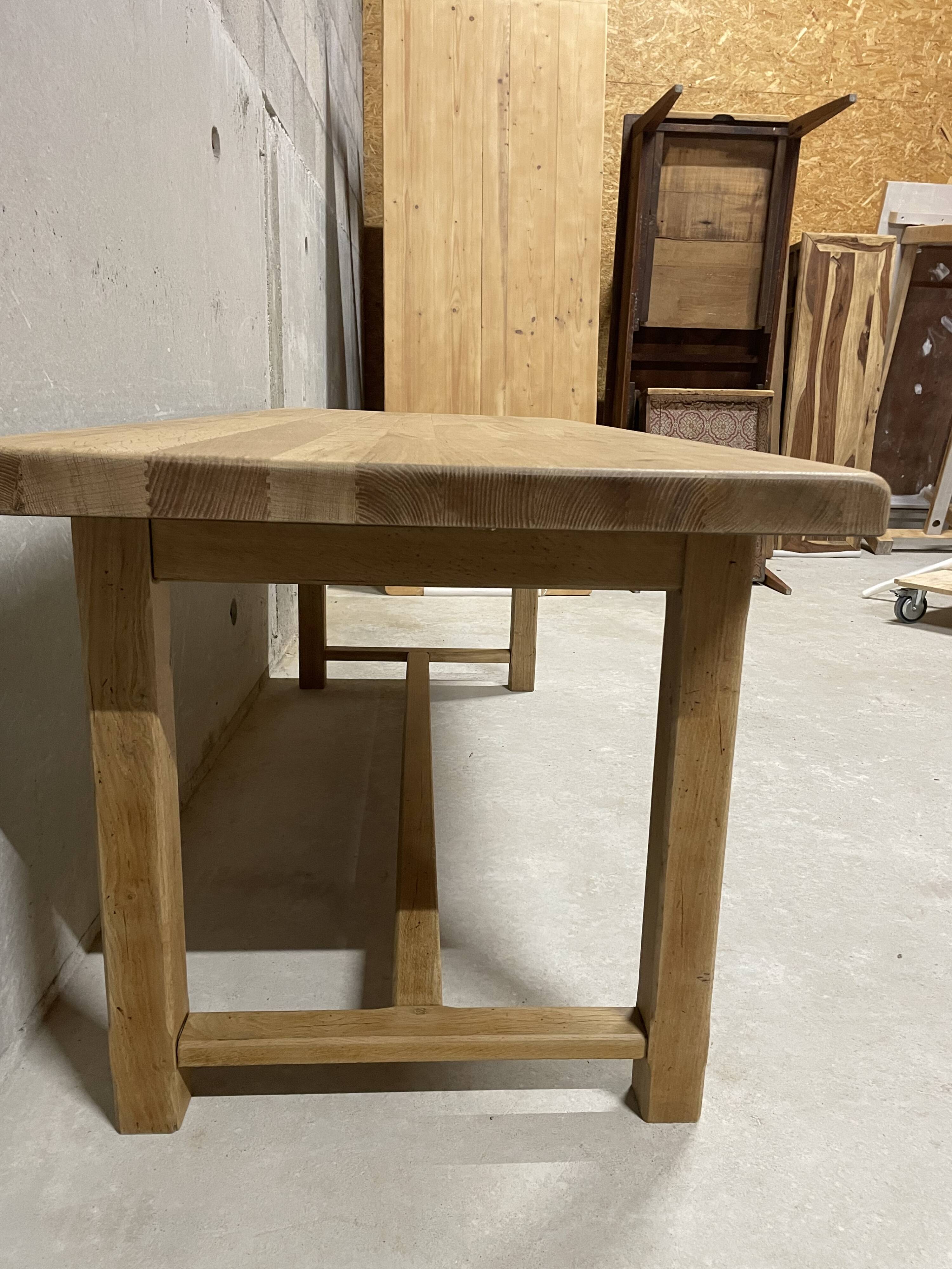 Large solid wood farmhouse table – country style