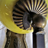 Lampe de bureau allemande, bronze et verre drgm vintage 1930-1940