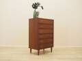 Danish teak chest of drawers with six drawers and lockable top drawer, 1960s