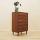 Danish teak chest of drawers with six drawers and lockable top drawer, 1960s